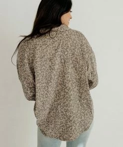WL Unstoppable Corduroy Leopard Shacket - Mocha