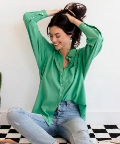 BT Good Luck Button Down Top BEST SELLERS