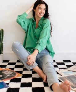 BT Good Luck Button Down Top BEST SELLERS