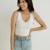 BT Weekender Seamless Crop Tank - White BRIDAL