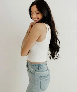 BT Weekender Seamless Crop Tank - White BRIDAL