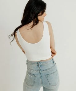 BT Weekender Seamless Crop Tank - White BRIDAL