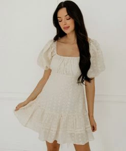 BT Farrah Floral Eyelet Embroidery Babydoll Dress BRIDAL