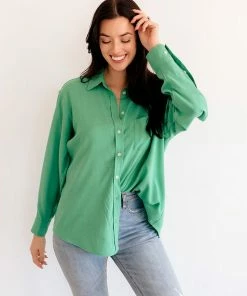 BT Good Luck Button Down Top BEST SELLERS