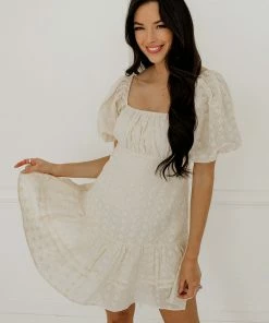 BT Farrah Floral Eyelet Embroidery Babydoll Dress BRIDAL