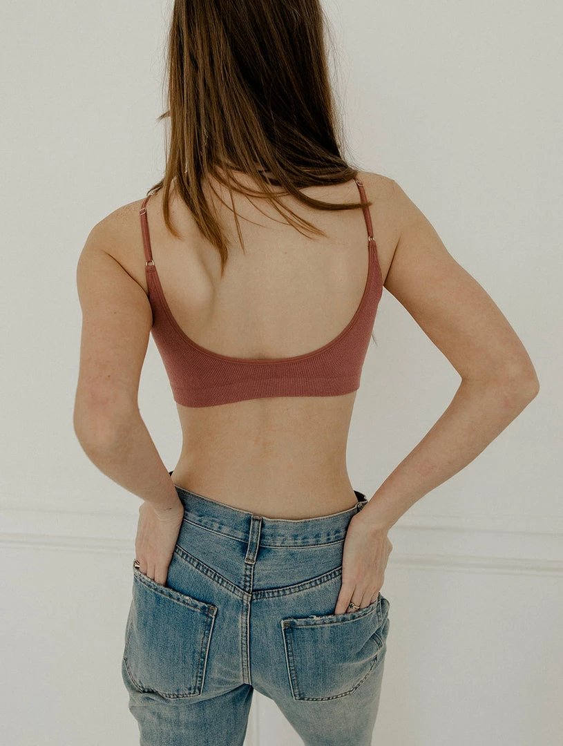 BT Halo Ribbed Seamless Bralette - Chestnut SEAMLESS BASICS 4 BT Halo Ribbed Seamless Bralette - Chestnut SEAMLESS BASICS