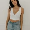 BT Olivia Henley Seamless Crop Tank - White BEST SELLERS