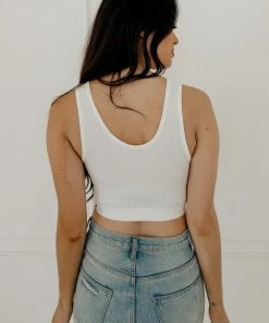 BT Olivia Henley Seamless Crop Tank - White BEST SELLERS