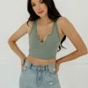BT BEST SELLERS Olivia Henley Seamless Crop Tank - Sage
