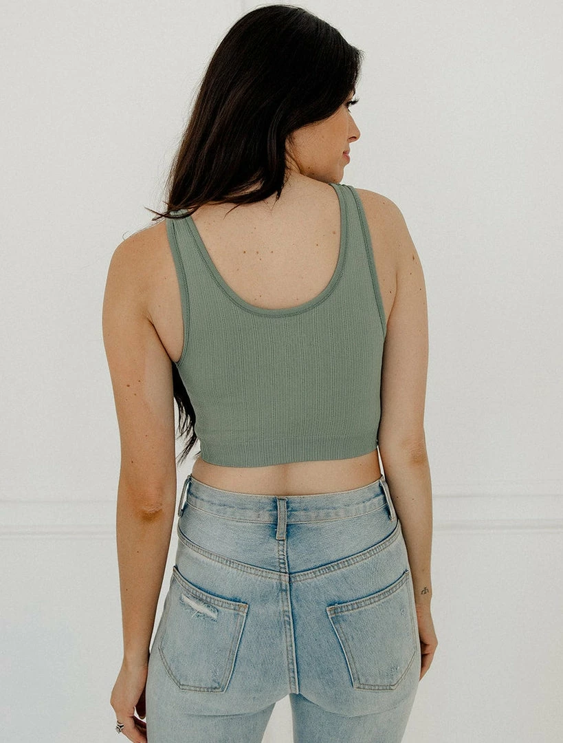 BT BEST SELLERS Olivia Henley Seamless Crop Tank - Sage 4 BT BEST SELLERS Olivia Henley Seamless Crop Tank - Sage