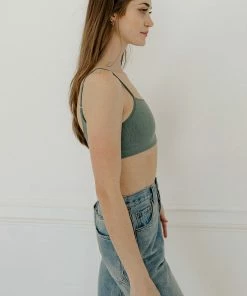 BT Halo Ribbed Seamless Bralette - Dark Sage SEAMLESS BASICS 9 BT Halo Ribbed Seamless Bralette - Dark Sage SEAMLESS BASICS