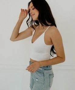 BT June Seamless Bralette - White CROP TOPS
