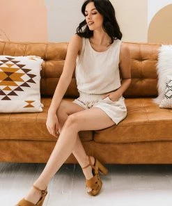 BT BEST SELLERS Camden Billowy Linen Crop Top