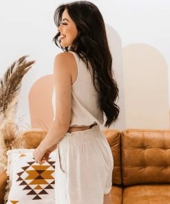 BT BEST SELLERS Camden Billowy Linen Crop Top