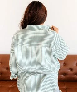 BT Vincent Striped Button Down Top TOPS