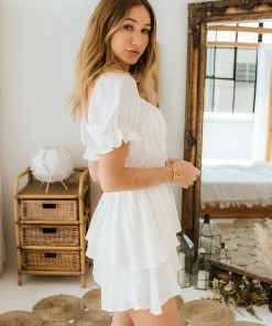 LE LIS Phoebe Ruffle Tiered Romper