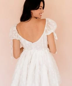 MABLE Margarita Blanca Tie Front Babydoll Dress DRESSES 17 MABLE Margarita Blanca Tie Front Babydoll Dress DRESSES