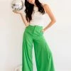 BT Marleigh Wide Leg Trousers- Kelly Green BEST SELLERS