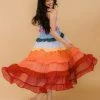 STORIA Color Me Pretty Ruffle Tiered Midi Dress