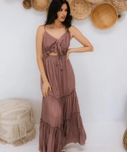 MUSTARD SEED Tru Pocketed Cutout Maxi Dress BUMP FRIENDLY