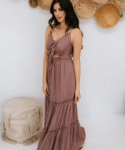 MUSTARD SEED Tru Pocketed Cutout Maxi Dress BUMP FRIENDLY