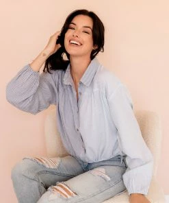 BT Split Decision Button Down Blouse TOPS