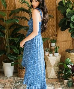 STORIA Catalina Floral High Low Maxi Dress
