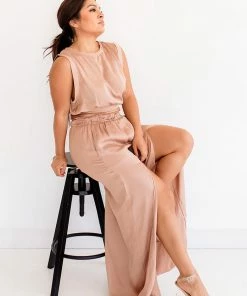 BT Pure Bliss Satin Crop Top - Blush MATCHING SETS