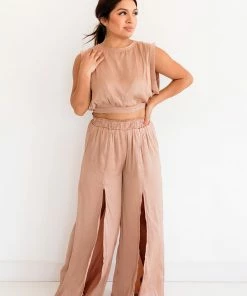 BT Pure Bliss Satin Crop Top - Blush MATCHING SETS