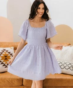 MITTOSHOP DRESSES Riggs Smocked Textured Dress