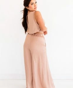 BT Pure Bliss Slit Satin Pants - Blush