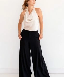 BT Silky Dreams Cowl Neck Halter Top