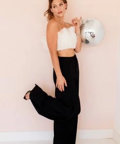 BT Marleigh Wide Leg Trousers- Black BEST SELLERS