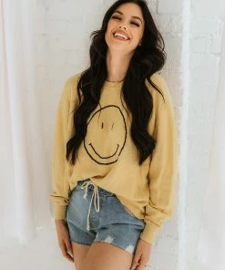 BT MADE IN THE USA Happy Day Smiley Face Pullover Sweater