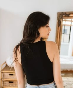 BT Crew Neck Crop Top - Black BEST SELLERS