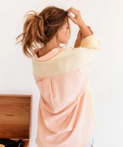 BT TOPS Lemonade Breeze Color Block Button Down Top 17 BT TOPS Lemonade Breeze Color Block Button Down Top