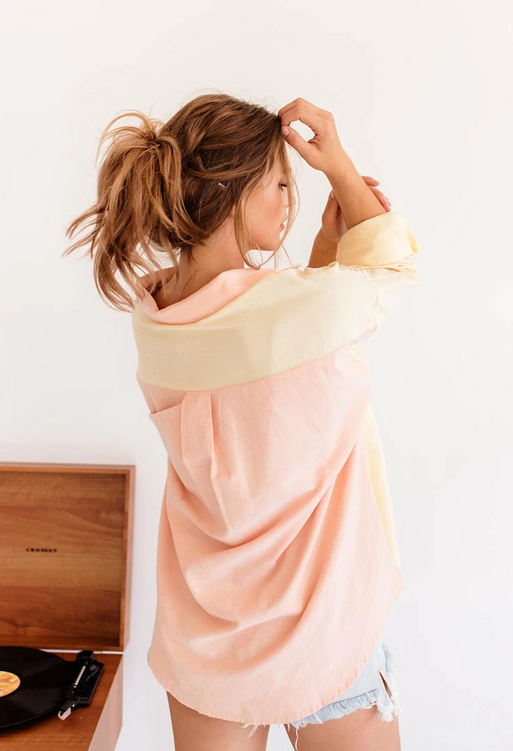 BT TOPS Lemonade Breeze Color Block Button Down Top 7 BT TOPS Lemonade Breeze Color Block Button Down Top