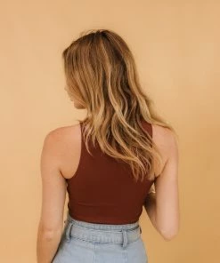 BT Crew Neck Crop Top - Burgundy TOPS