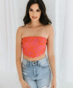 LE LIS Billie Handkerchief Tube Top