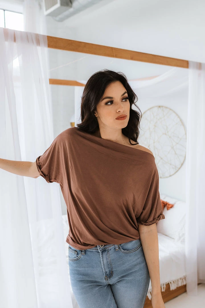 WL TOPS Zuzu Off The Shoulder Top - Burl Wood 3 WL TOPS Zuzu Off The Shoulder Top - Burl Wood