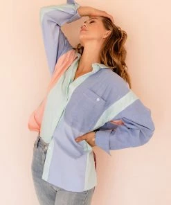 BT Jae Color Block Button Down Top 18 BT Jae Color Block Button Down Top