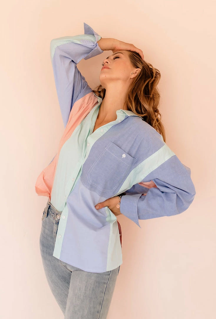 BT Jae Color Block Button Down Top 5 BT Jae Color Block Button Down Top