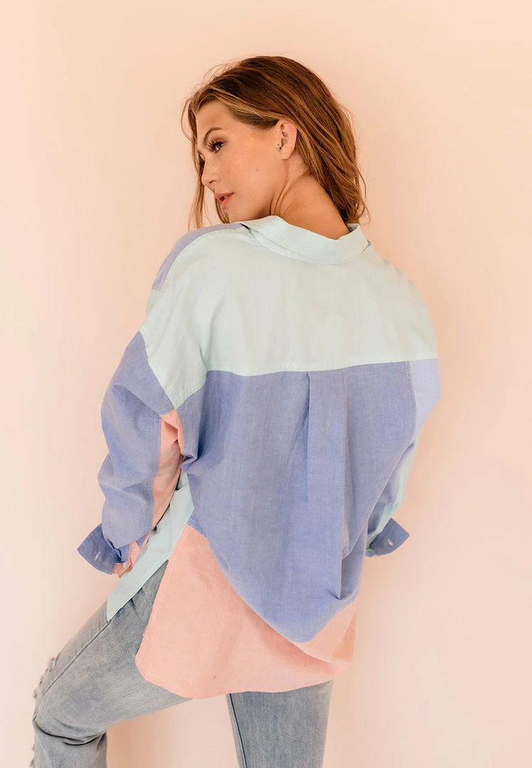 BT Jae Color Block Button Down Top 6 BT Jae Color Block Button Down Top