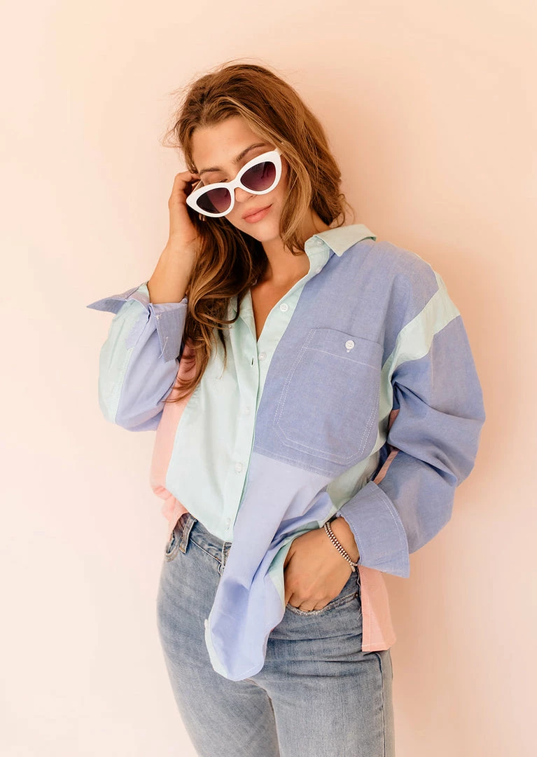 BT Jae Color Block Button Down Top 7 BT Jae Color Block Button Down Top