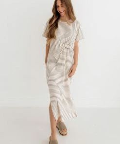 BT Jiya Jersey Striped Twist Front Midi Dress 13 BT Jiya Jersey Striped Twist Front Midi Dress