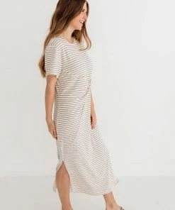 BT Jiya Jersey Striped Twist Front Midi Dress 11 BT Jiya Jersey Striped Twist Front Midi Dress