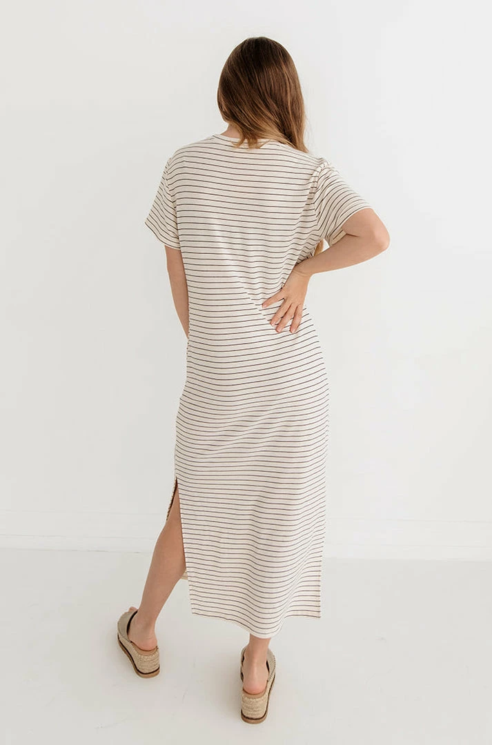 BT Jiya Jersey Striped Twist Front Midi Dress 7 BT Jiya Jersey Striped Twist Front Midi Dress