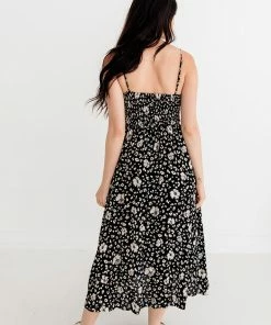 BT ANIMAL PRINT Andy Floral Cut Out Midi Dress