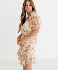 ONE & ONLY COLLECTIVE DRESSES Theodora Floral Cutout Mini Dress