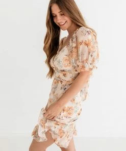 ONE & ONLY COLLECTIVE DRESSES Theodora Floral Cutout Mini Dress